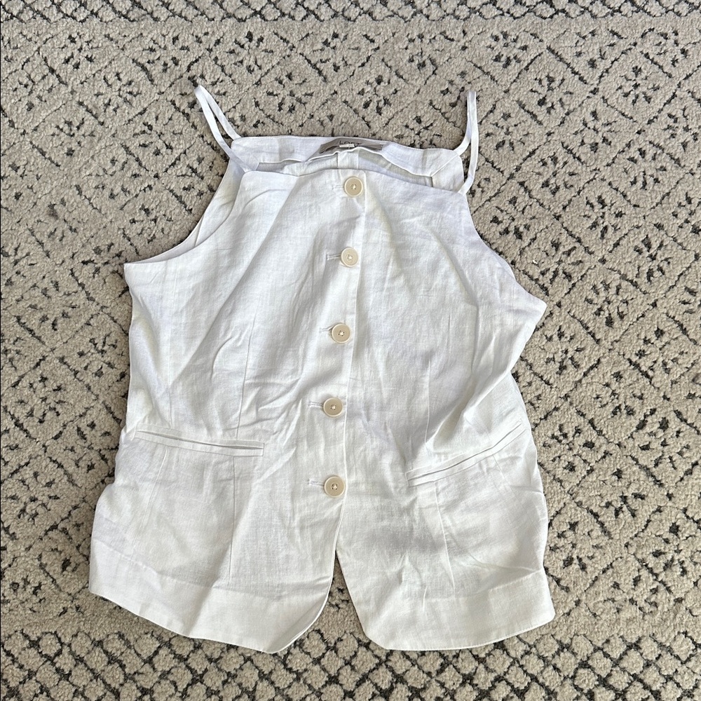 LOFT white Button-Up Top
